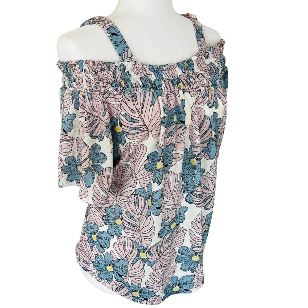 Melloday Tops Women’s Size Large Floral Blouse Nwt